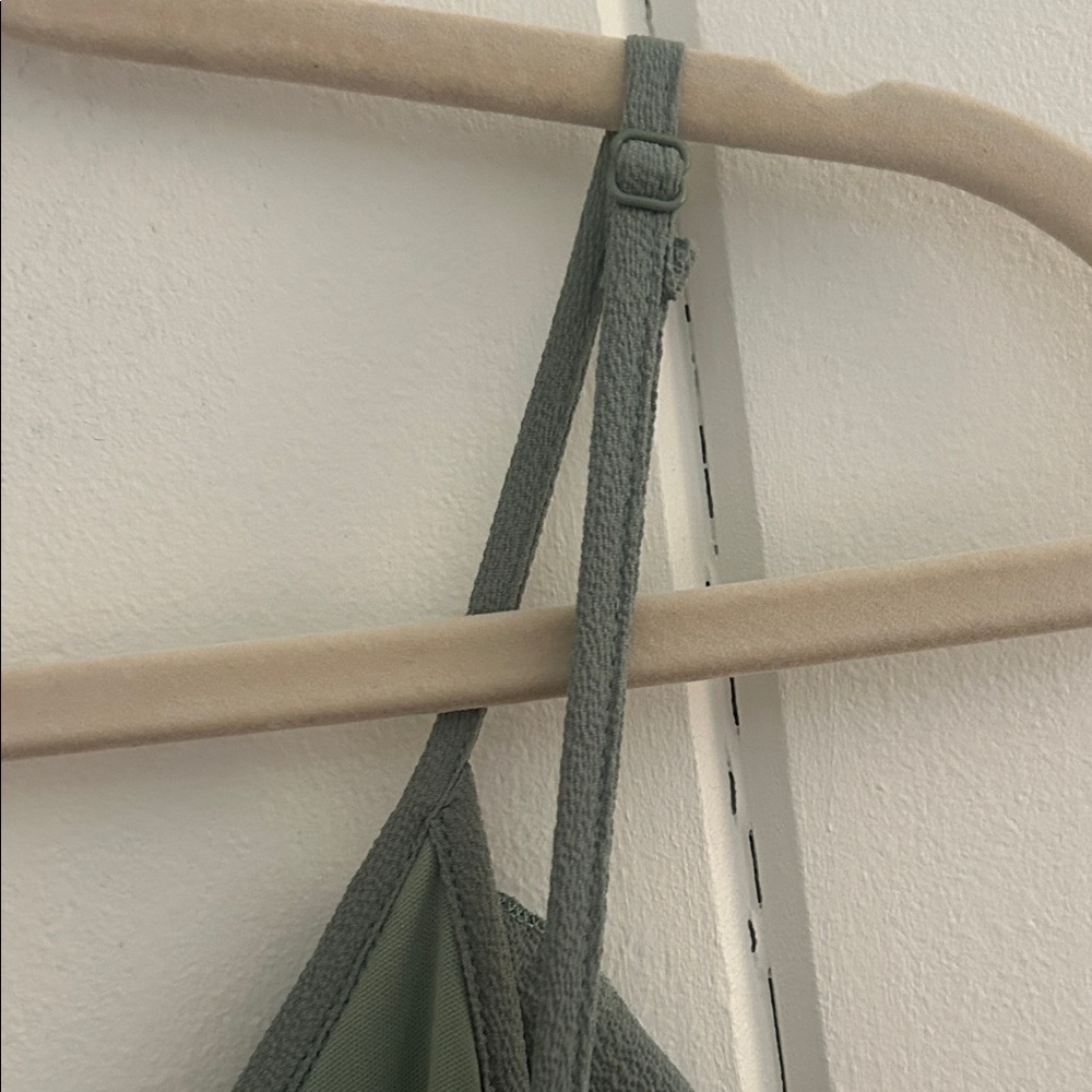 Mind Code Sage Green Ruffled V‑Neck Spaghetti Str… - image 6